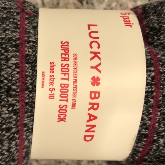 Lucky Brand Women's 6-Pair Shoe Size: 5-10 Super Soft Yarn Cozy Boot Socks- NWT - Picture 5 of 15